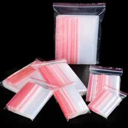 50 ไมครอน 100 ชิ้น/แพ็ค PE ล้างถุงซิปล็อค Reclosable พลาสติก Sugar Candy ผลไม้แห้งผงหนังสือของขวัญคุกกี้กระเป๋า
