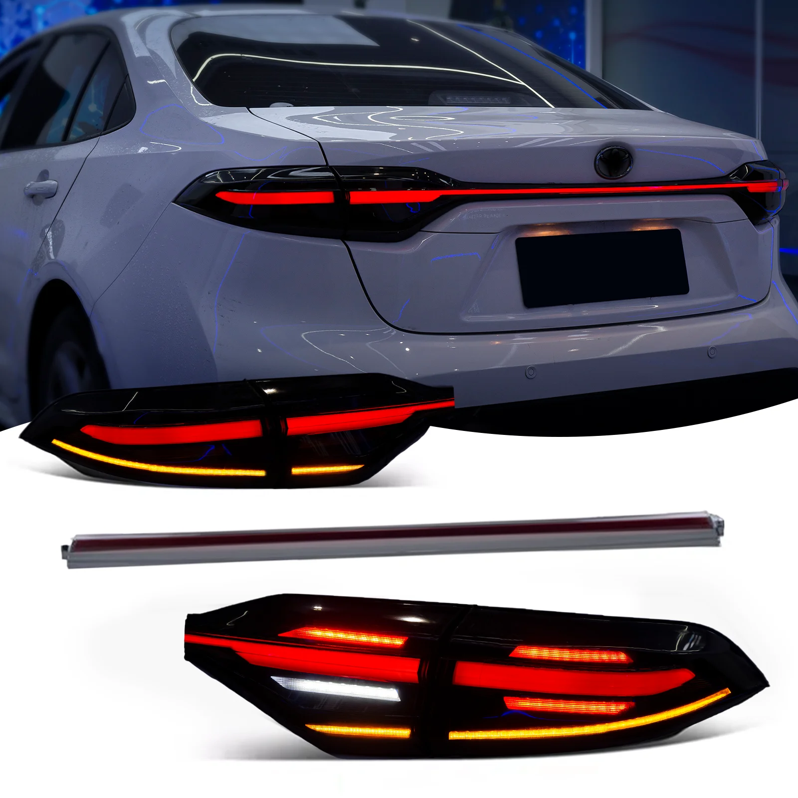 

Car LED Rear Through Taillight for Levin 2019-2023 LED Tail Light Assembly Dynamic Tail Rear Light Strip