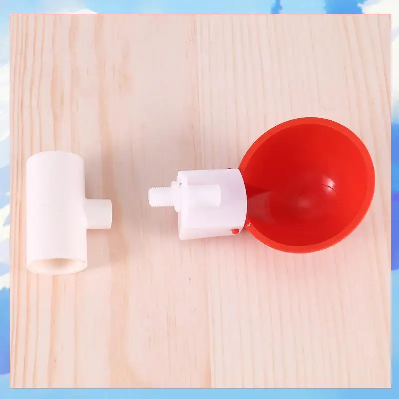 

10Pcs Automatic Chicken Waterer Cups Chicken Water Feeder With PVC Tee Fittings Chicken Water Cups-[A22I]