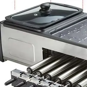 Commercial Household Electric BBQ Grill Machine Carbon Steel Detachable Non-Stick Aluminum Smokeless Indoor Barbecue