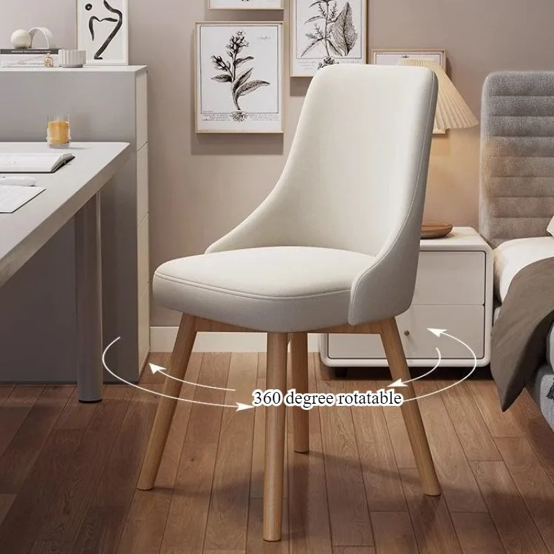 Computerstuhl Haushalts-Esszimmerstuhl aus massivem Holz Einfacher, sitzender, bequemer Schreibtischhocker mit RückenlehneMädchen-Schlafzimmer-Make-up-Stuhl