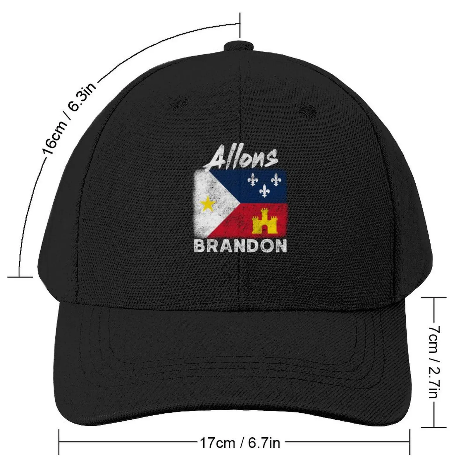 Allons Brandon Louisiana Acadiana Flag American Flag Lets Go Brandon Baseball Cap New In Hat For Men Women's