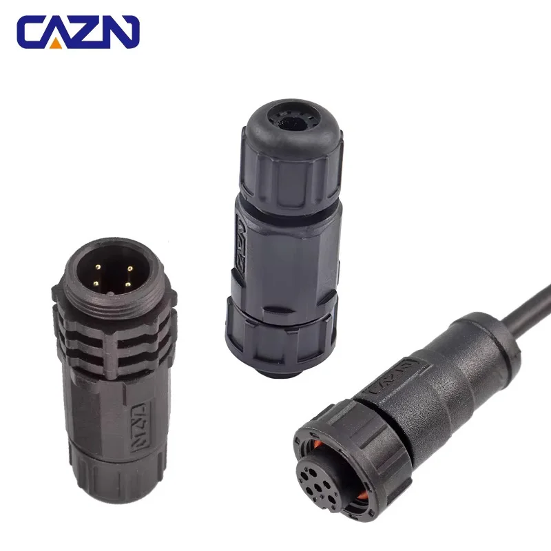 E10 Injection Molded Waterproof Connector Plug Threaded 2-12 Pin Male Female for Durable Electrical Connections