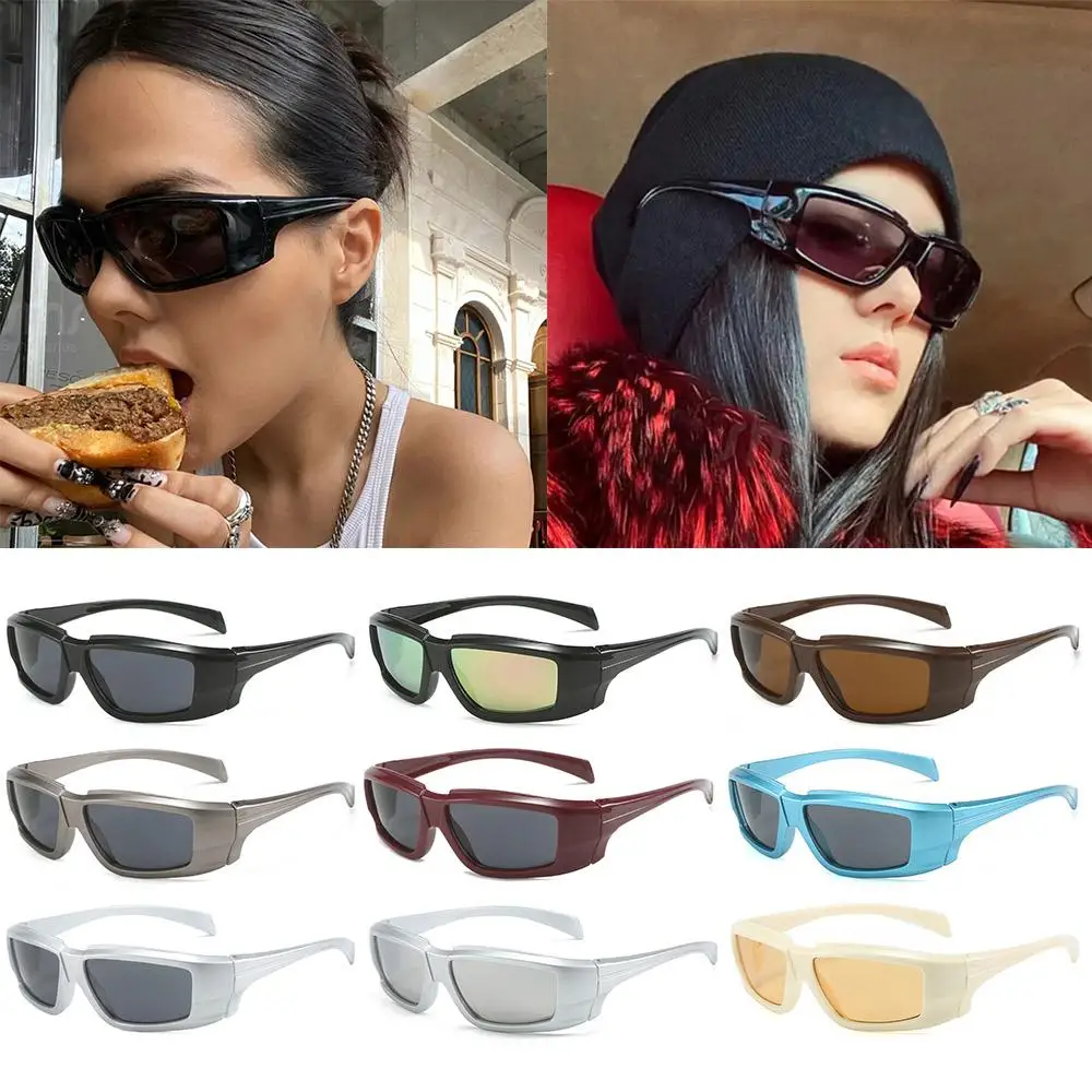 

Солнцезащитные очки с защитой от ультрафиолета UV 400, Овальные Солнцезащитные очки для мужчин и женщин, спортивные солнцезащитные очки Y2k, солнцезащитные очки