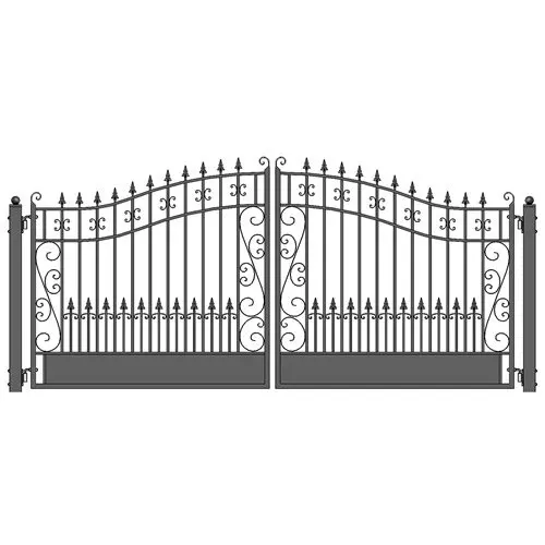 Luxury double house garden security grill design sliding swing iron gate driveway gate entrance main wrought iron gates designs