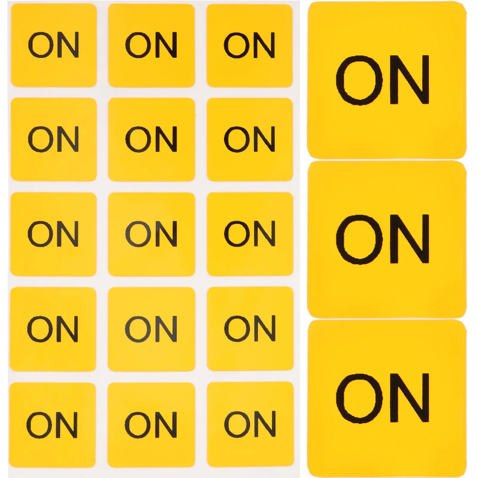 20 Pcs ON OFF Switch Decal Warning Sign Sticker Blackout Electronics Caution PVC Material Traffic Safety Signs Living Room