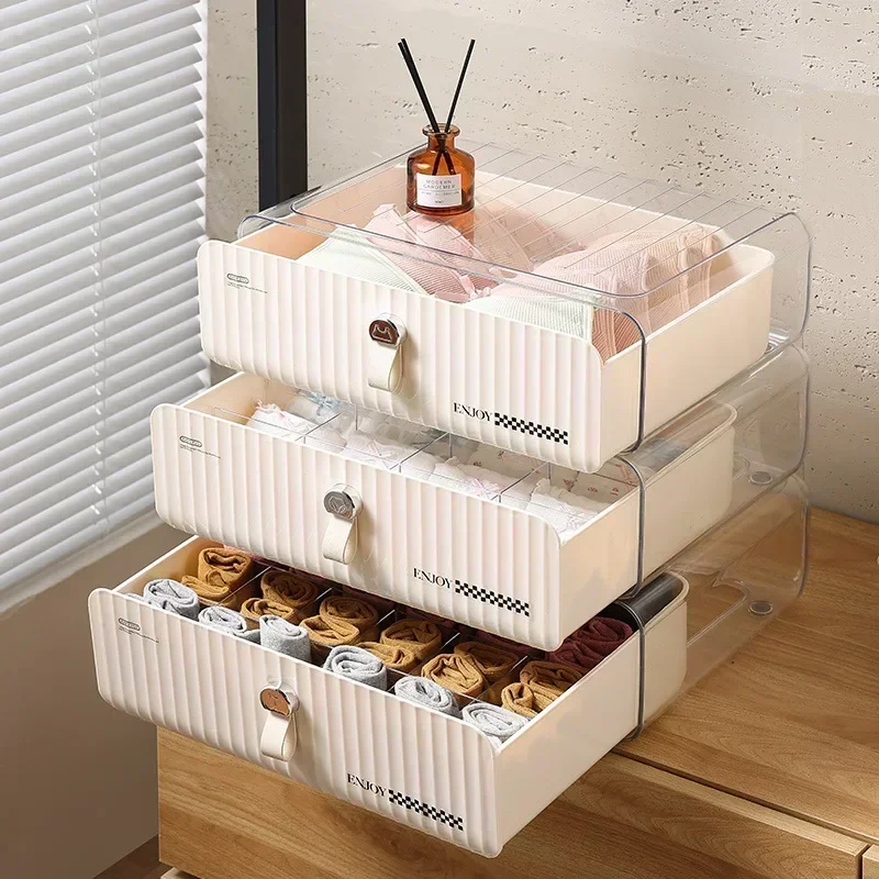 Factory Underwear, Underwear Storage Box, Drawer Type Clothing, Socks Artifact, Dust-proof Three-in-one Finishing Box