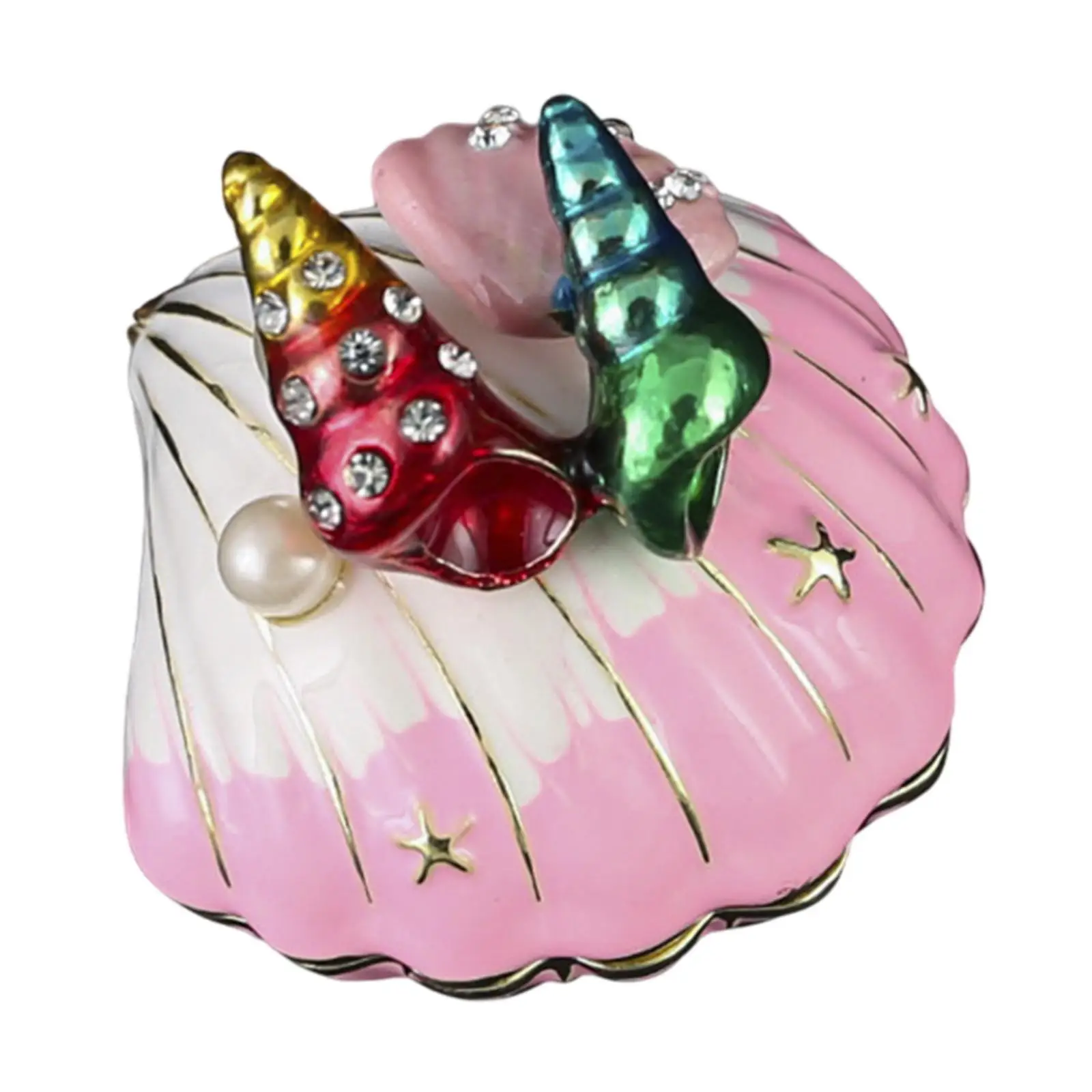 

Shell Shape Jewelry Box Souvenir Table Jewelry Organizer Container Trinket Storage Box Jewelry Case for Rings Charms Earrings