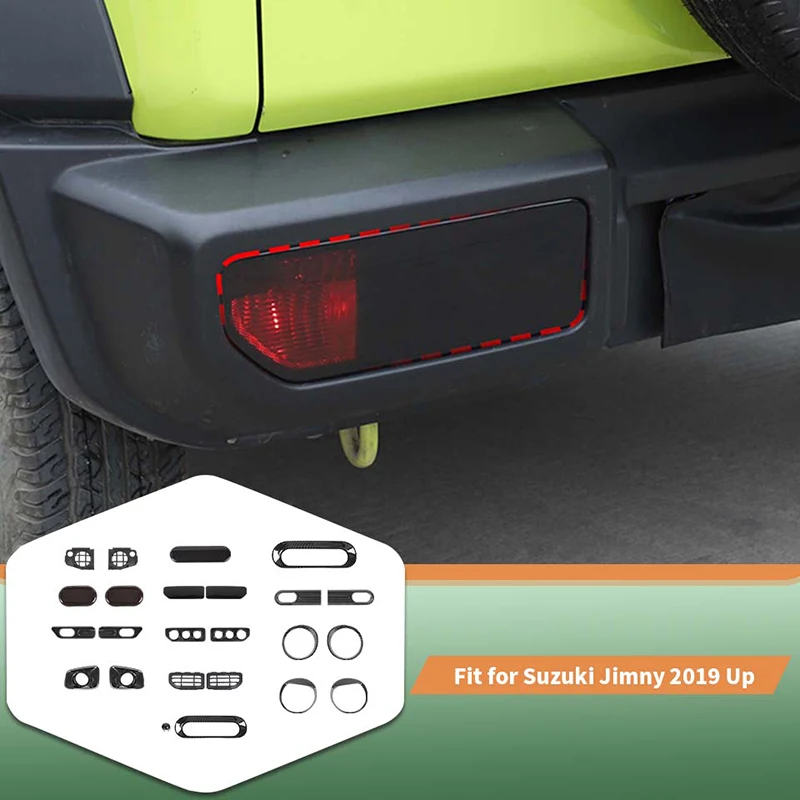

Car Headlight Taillight Fog Light Lamp Decoration Cover Stickers For Suzuki Jimny 2019 Up Car Exterior Accessories