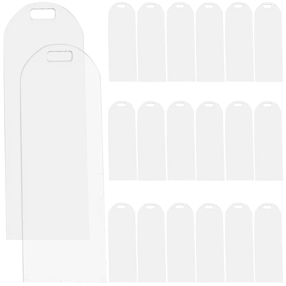 

20pcs Transparent Acrylic Bookmarks Creative DIY Blank Page Markers Reading Gifts Lightweight Bookmark Student Supplies