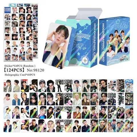 124 Uds nuevo SKZOOO street niños tema del equipo de música pop coreana Bang Chan Lee Yong Bok Hwang Hyun Jin pegatina creativa tarjeta pequeña