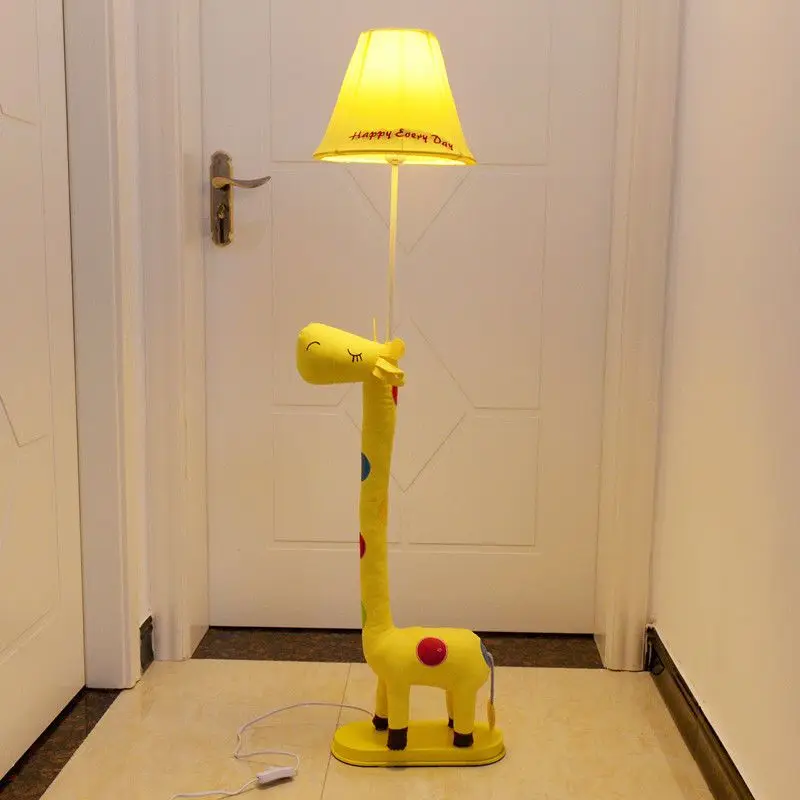 مصباح أرضي على شكل حيوان إسكندنافي مع رف وجهاز تحكم عن بعد وإضاءة ليلية لغرفة الأطفال وغرفة النوم وغرفة المعيشة #5