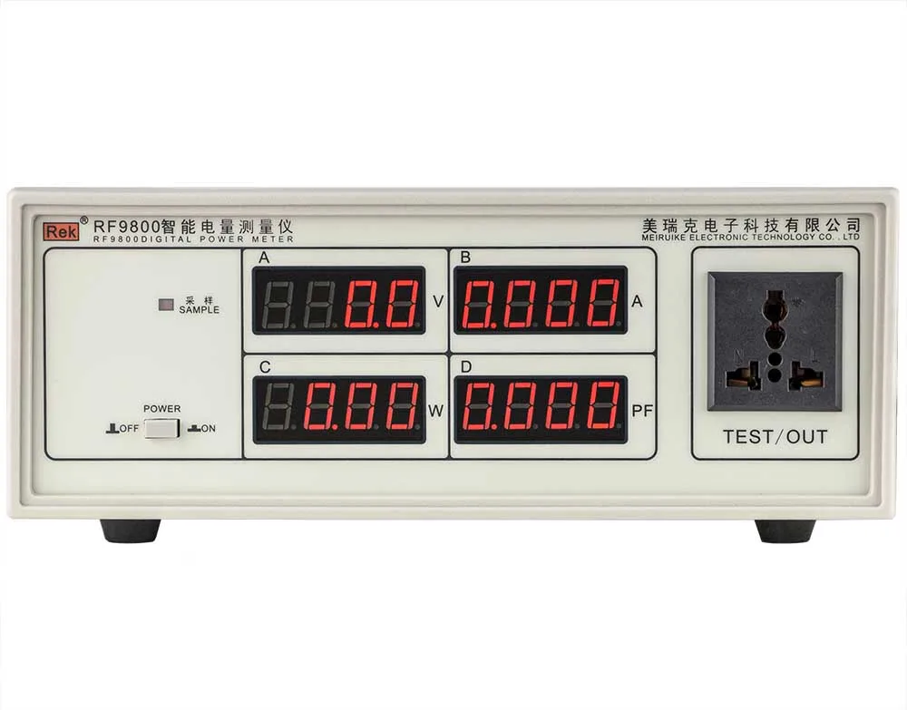 RF9800 High Quality Digital Swr Power Meter Power Factor Meter Electrical Parameter Tester 600V 12kVA With Auxiliary Socket