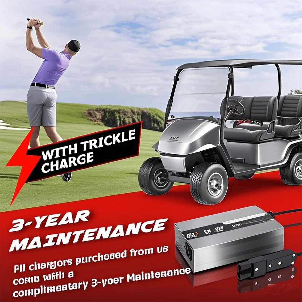 Substituição do carregador de bateria de chumbo-ácido do carrinho de golfe de 48 volts 15 ampères para carrinhos de golfe 48v 15a yamaha g19-g22 com estilo barril