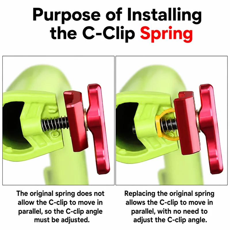1/5/10Pcs Bicycle Folding Hinge C-Clip Spring Holder Compression Spring Assembly for Folding Bike Buckle Repair Accessory