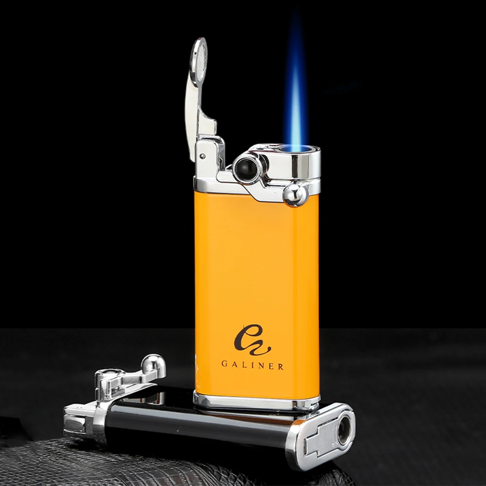 GALINER Jet Cigar Lighter Torch Flame Lighters Smoking Accessories Cigar Punch Metal Butane Lighter Gas Refill