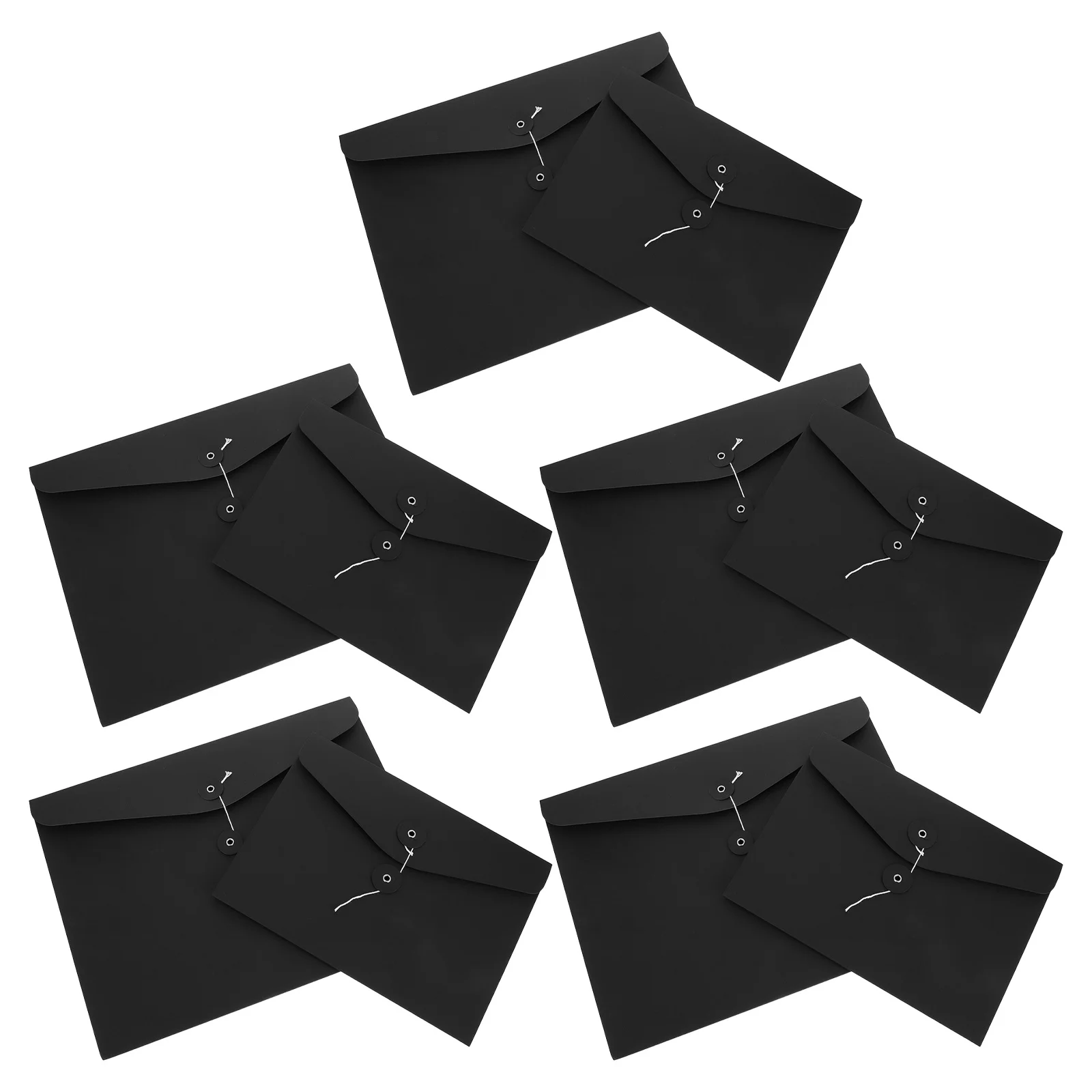 

10Pcs Kraft Paper Vintage Filing Envelope Folder Jackets String Fastener Horizontal Document Organizer School Office A4 A5
