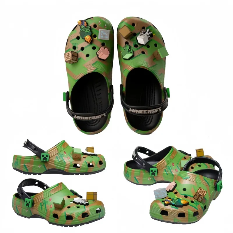 EVA Cartoon Green Slippers Modne Casual Cave Shoes Beach Shoes By The Sea Light Two Wear Slippers Boys Holiday Gifts Home