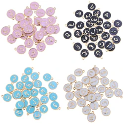 29Pcs/Lot New Enamel Arabic Alphabet Initial Letter Charms Handmade Pendant For Diy Bracelet Jewelry Making 12*15mm