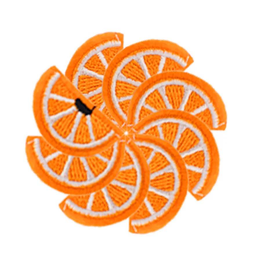 Diy oranges patches for clothing iron embroidered patch applique iron on patches sewing accessories badge stickers for clothes