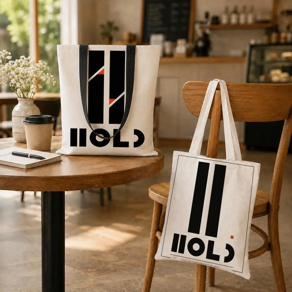 Character H-Houdoumen Storage Bags Reusable Fashion Aesthetic Unique Shopping Bag Large Capacity Canvas Tote Bag