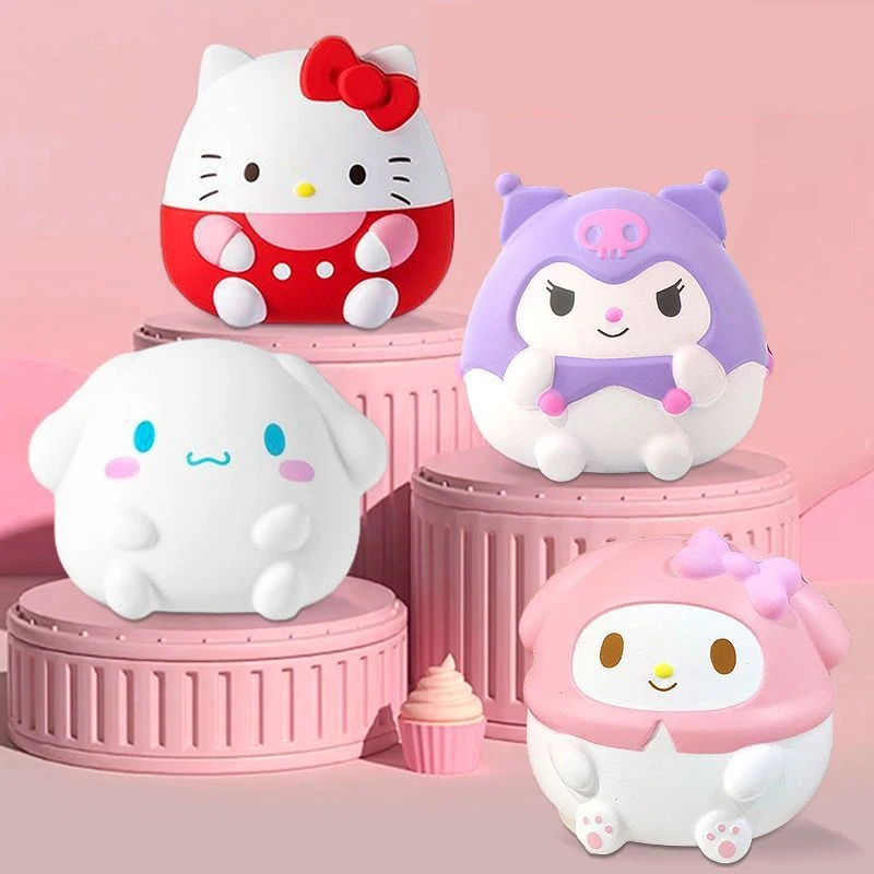 Cute Hello Kitty Decompression Toy Slow Rebound Melody Kuromi Children Cartoon Anime Stress Relief Artifact Vent Ball