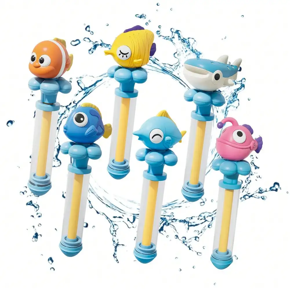 Pistola de agua de verano para exteriores, cañón de agua de juguete para niños, pulverizador de playa con salida de agua de un solo tubo