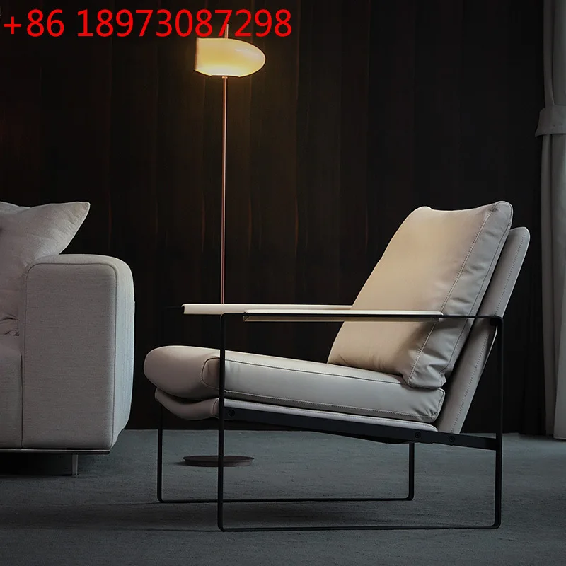

Nordic single sofa living room light luxury leisure simple balcony Italian sofa single chair