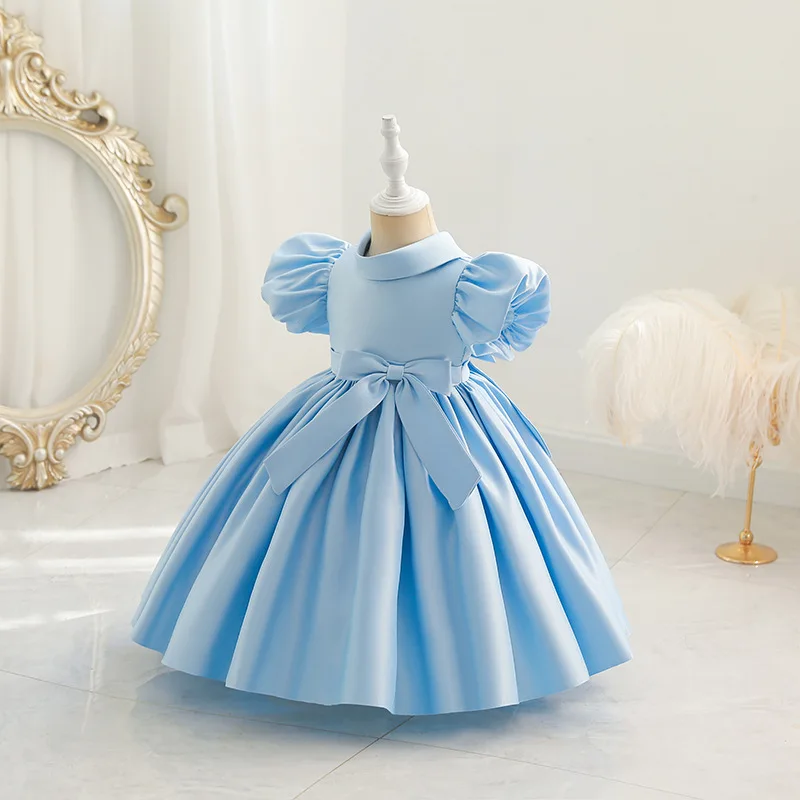 Annabelle Princess Dress para crianças, Arco inchado, Vestidos florais para festa de casamento, Princesse Criança