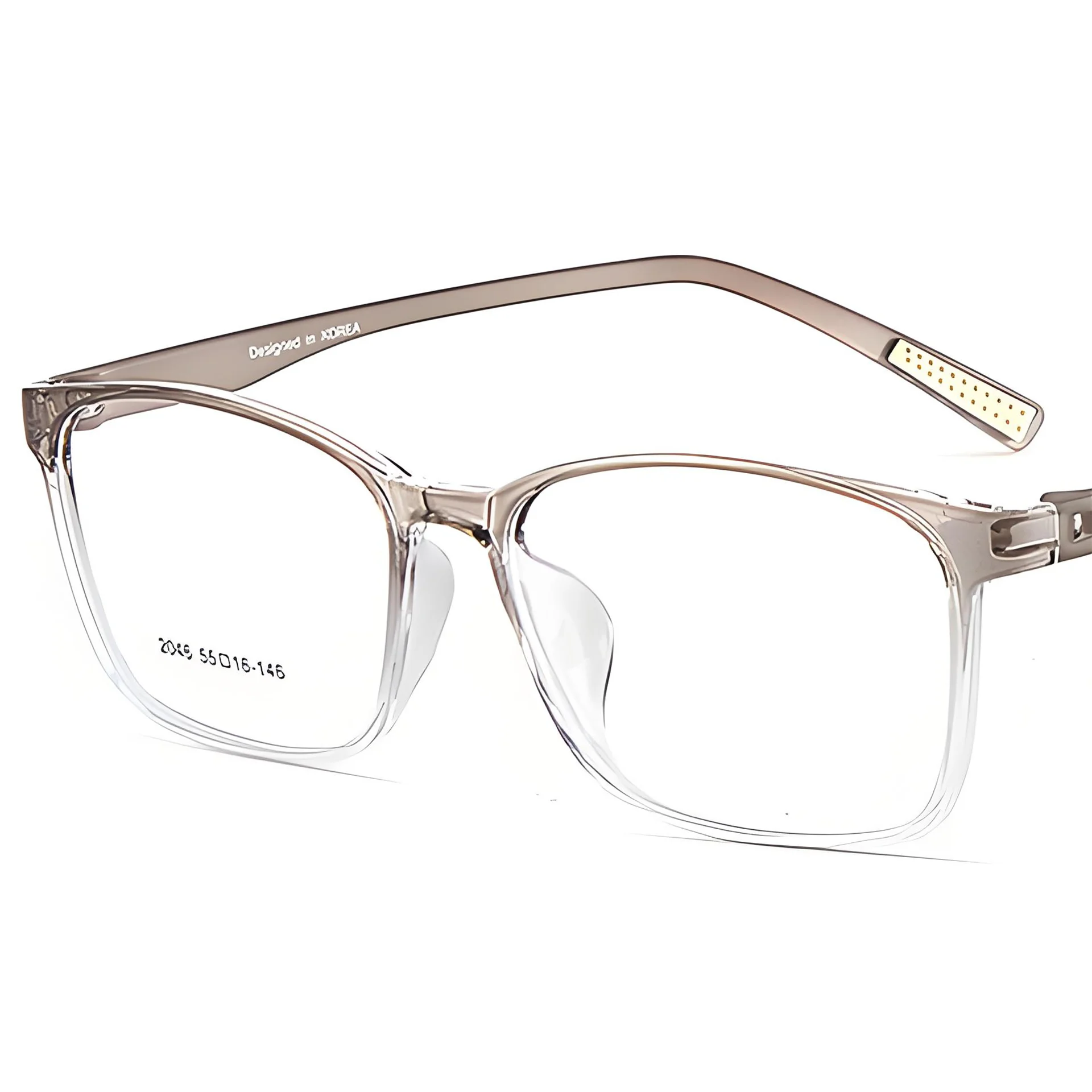 التدرج اللون طالب الترا ضوء المسمار الحرة الإطار 3 مللي متر واسعة حافة العدسات البصرية مع وصفة نظارات طبية مقاومة للأشعة فوق البنفسجية