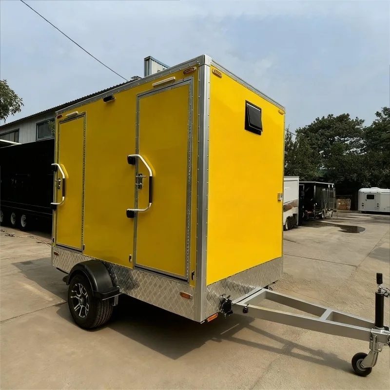 Mobile Toilet Rural Eco Friendly Restroom Outdoor Washroom Shower Trailer Portable Sanitary Facility Toilet Customizable FOB