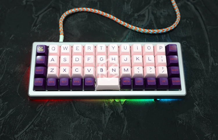 jj40 v2 Custom Mechanical Keyboard 40% PCB programmed 40 planck layouts bface VIA gh40 jd40 with rgb bottom underglow led