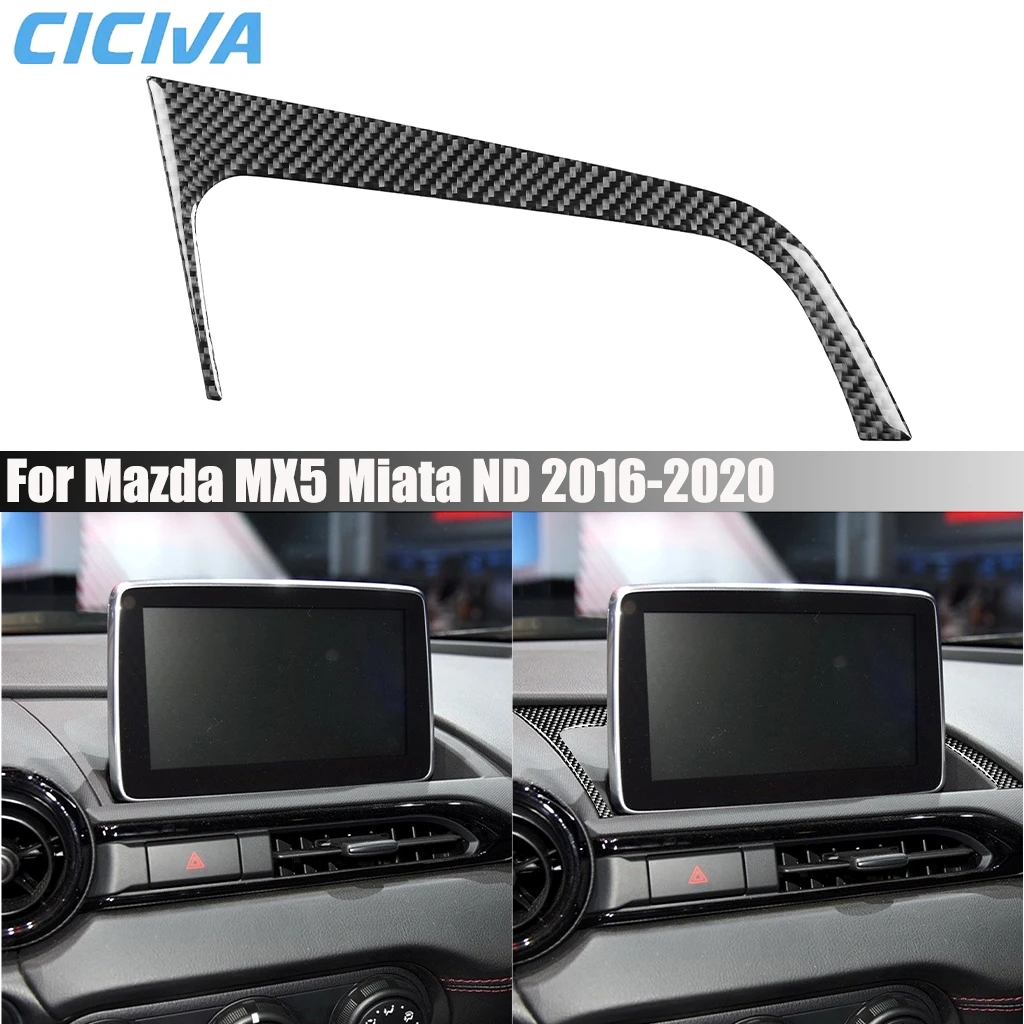

Carbon Fiber Car Accessories Dashboard Decorative Panel Interior Cover Modified Trim Sticker For Mazda MX5 Miata ND 2016-2023