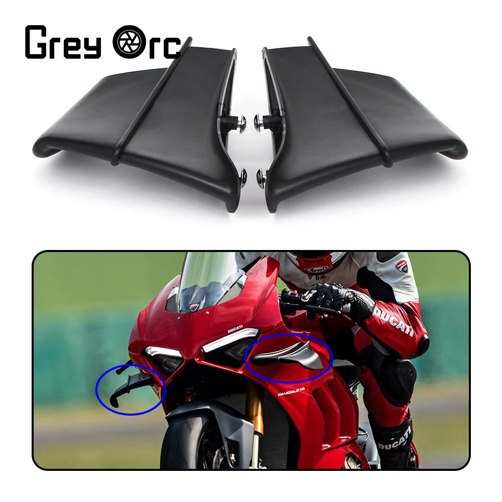 

Motorcycle Accessories Aerodynamic Winglet Wing Kit Spoiler Deflector Cover For Ducati Panigale V4 V4S V4R 2018 2019 2020 2021