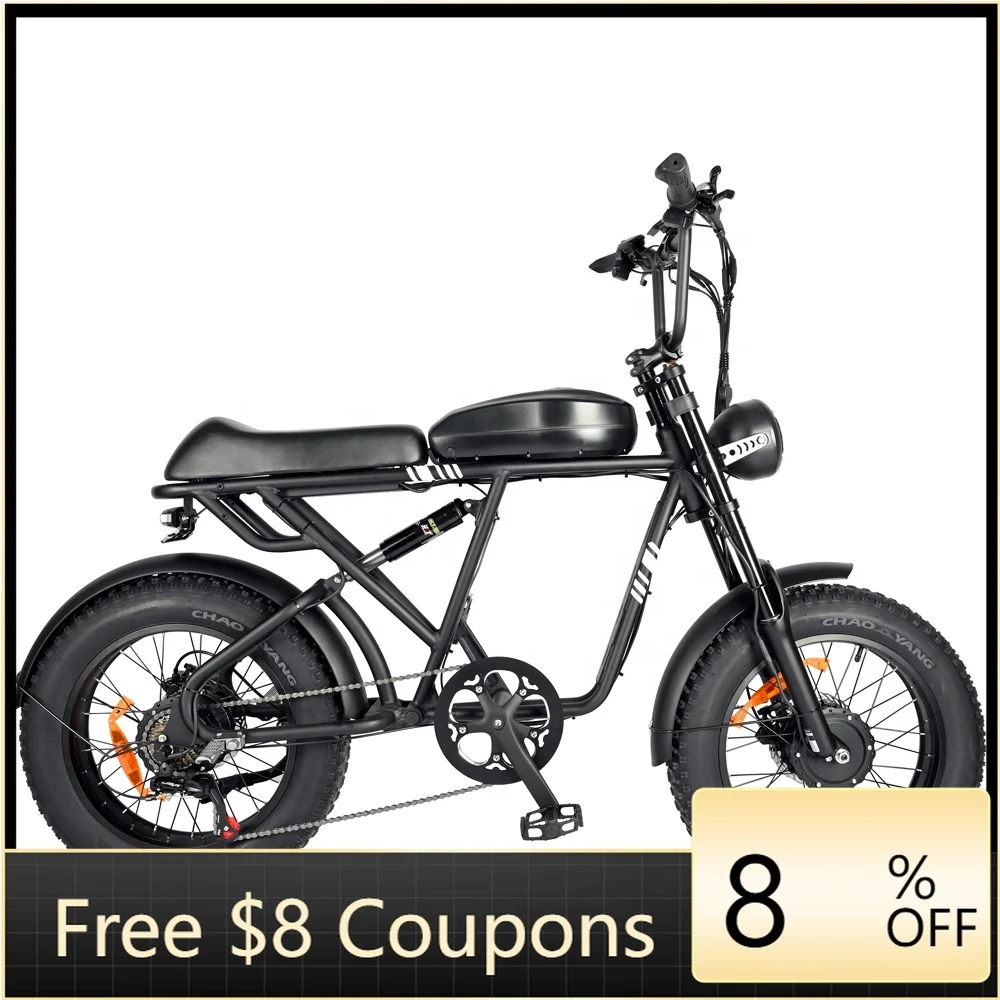 

STLF 20 Inch 2000 Watt Dual Motor Ebike Electric Mountain Dirt Pit E Bike Bicycle Full Suspension US Warehouse