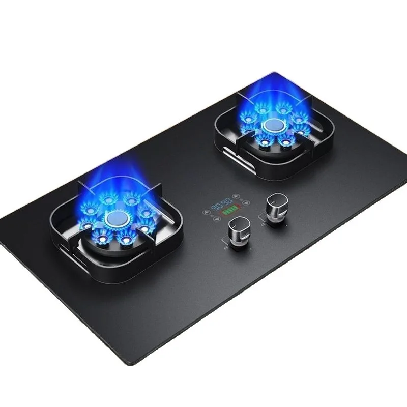 Gas stove double stove household liquefied gas embedded natural gas fire energy-saving stove