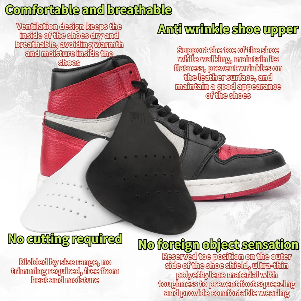 1Pair Shoe Head Anti Crease Protector for Casual Sneaker Anti Wrinkle Shoe Toe Caps Support Stretcher Expander Shoes Protection