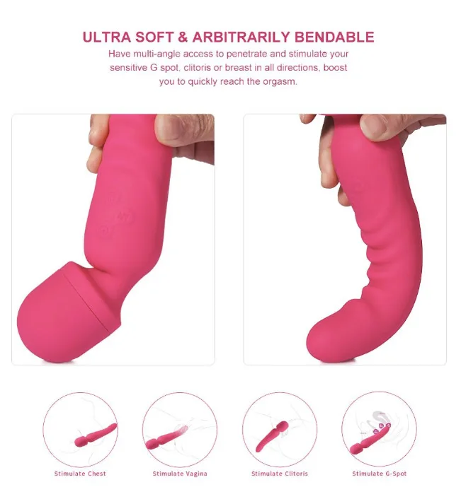 Vibromasseur clitoridien à double tête pour femme, baguette magique AV, gode masseur, point G, orgasme, stimulateur de clitoris, mastyellar