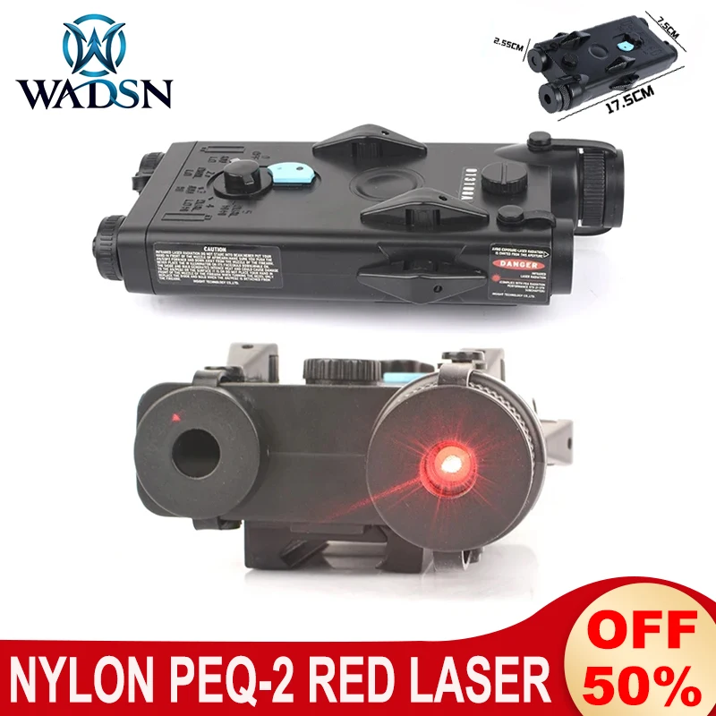 Wadsn PEQ-2 Red Dot Laser Nylon AN Peq Sight PEQ2 Indicator Fit 20mm Rail  Tactical Hunting Weapon Scout Light For CS Wargame