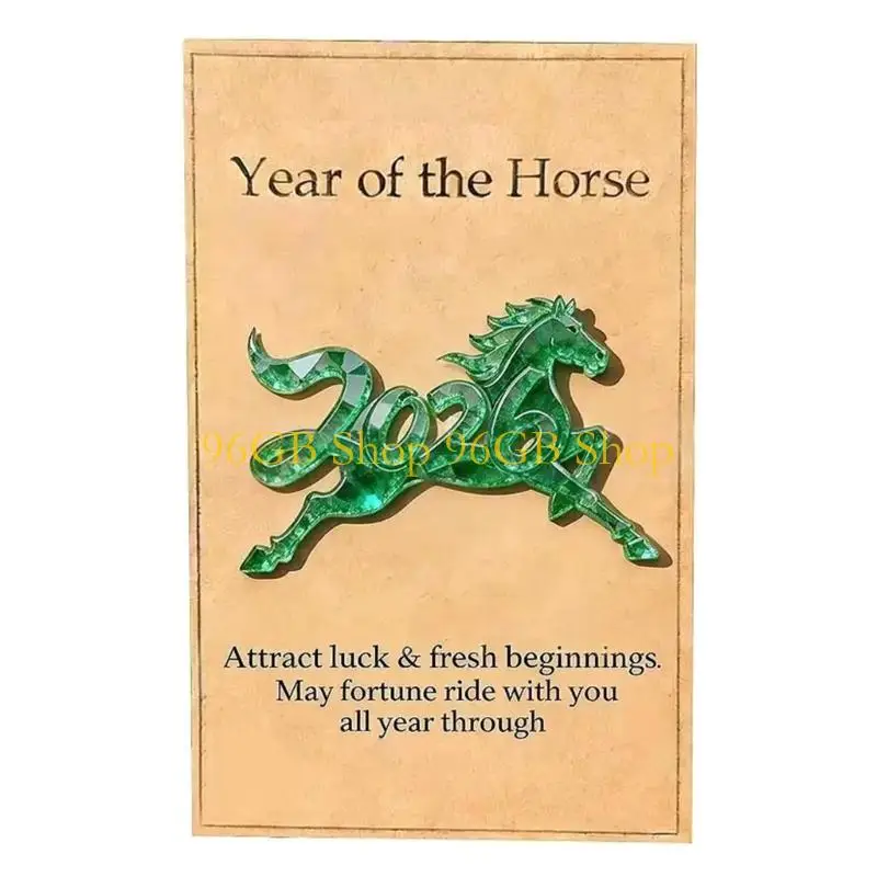 

96GB Acrylic Licky Hanging Horse Figurine Symbolizing Fortune for 2026 Lunars New Year