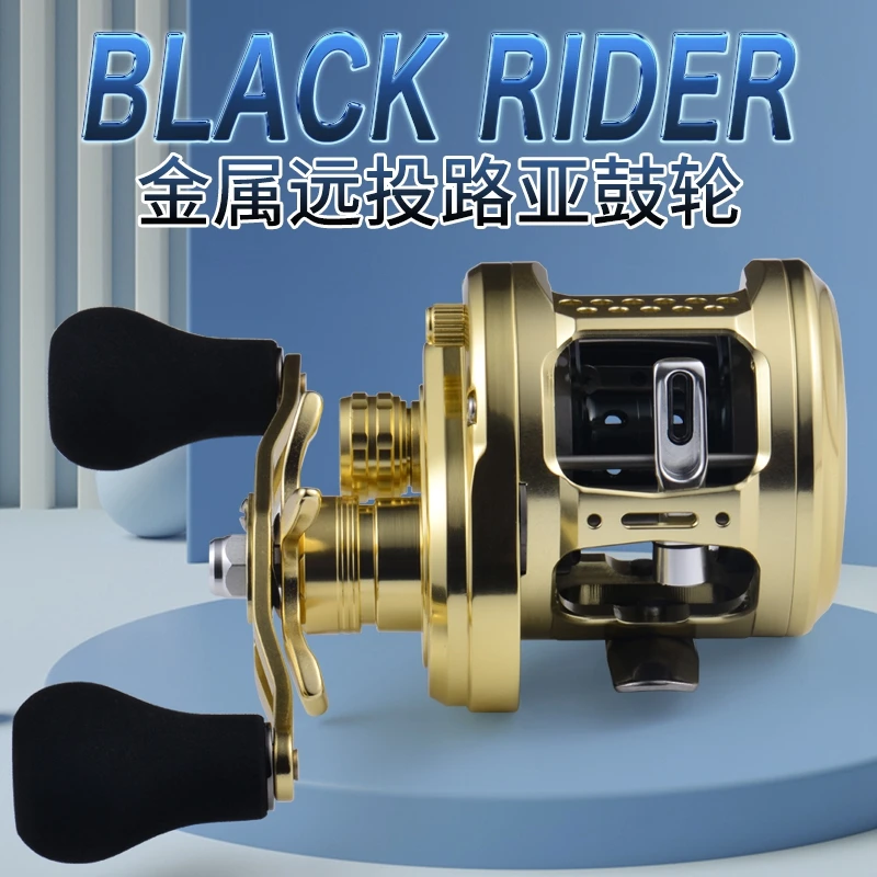 Lurekiller Metal Frame Baitcasting Fishing Reel Black Rider CQ200/201 Deep Spool 8+1BB 12Kgs Drag power Saltwater overhead Reel