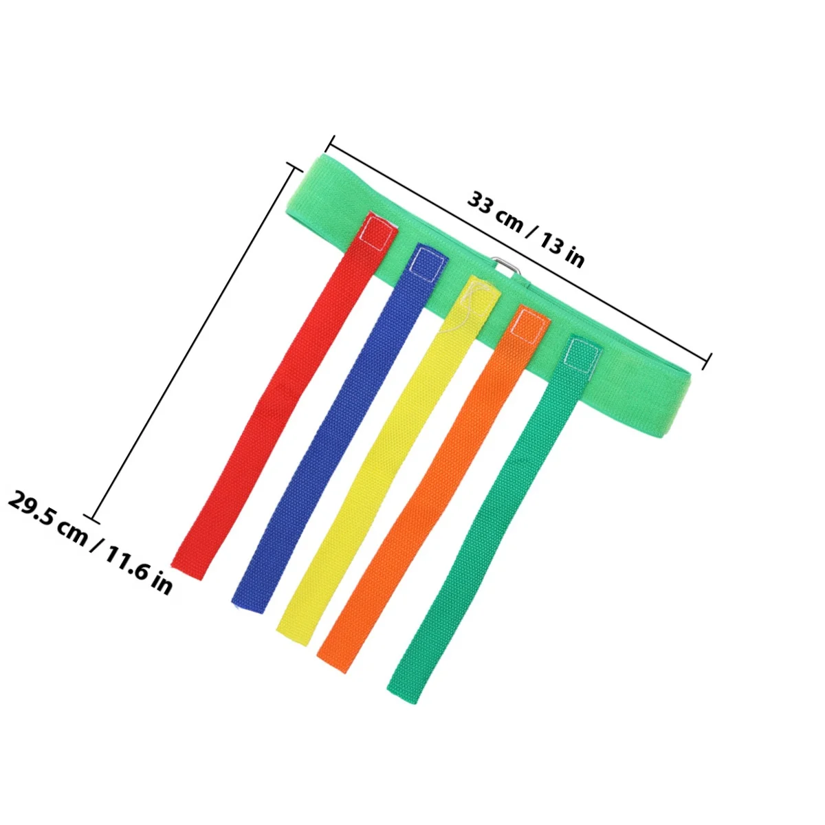 2 個子供用プルテールベルトオレンジグリーン厚いオックスフォード布幼稚園教育ゲーム機器屋外活動手を強化