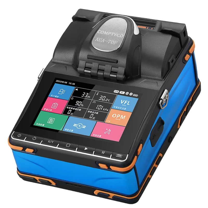 

COMPTYCO AUA-70F Fully Automatic Fiber Fusion Splicer FTTH Optical Fiber Welding Machine With VFL OPM Tool Kits Touch Screen