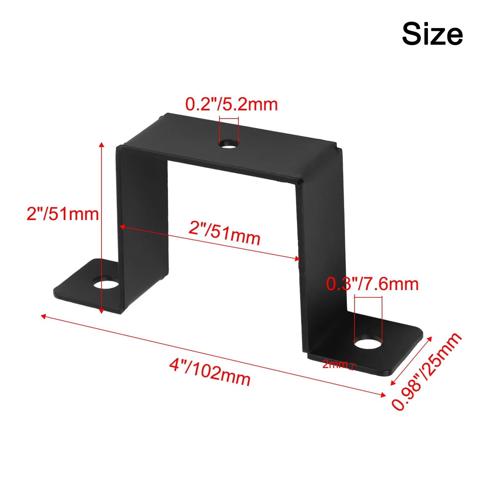 Balcony Railing Clamp Square Pipe Clamp Home Improvement Easy Installation Pipe Clamp Indoor Outdoor Secure Fastening