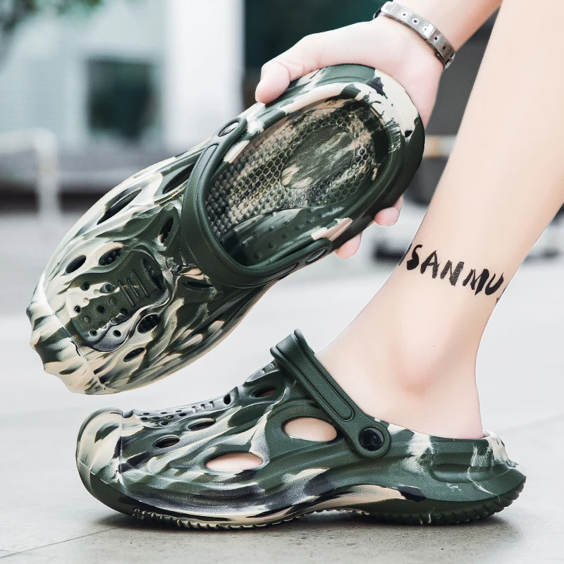 

Men's 2025 New Summer Outer Sandals Non-Slip Baotou Dual-Use Slippers Men's Sports Beach Sandals