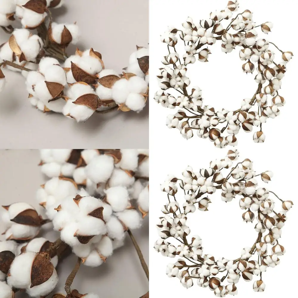 

Adjustable White Cotton Wreath, 12-24 Diameter, for Home Decor, Weddings, and Christmas Vintage Style