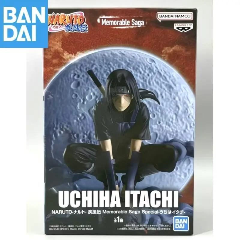 Genuino Bandai Banpresto Naruto Shippuden Memorable Saga especial Uchiha Itachi Original Anime figura modelo coleccionista estatuilla