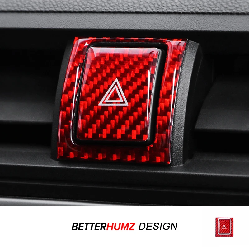 For Subaru BRZ/Toyota GR86 2021- Carbon Fiber Emergency Flasher Switch Button Trim Stickers Car Interior Tuning Accessories