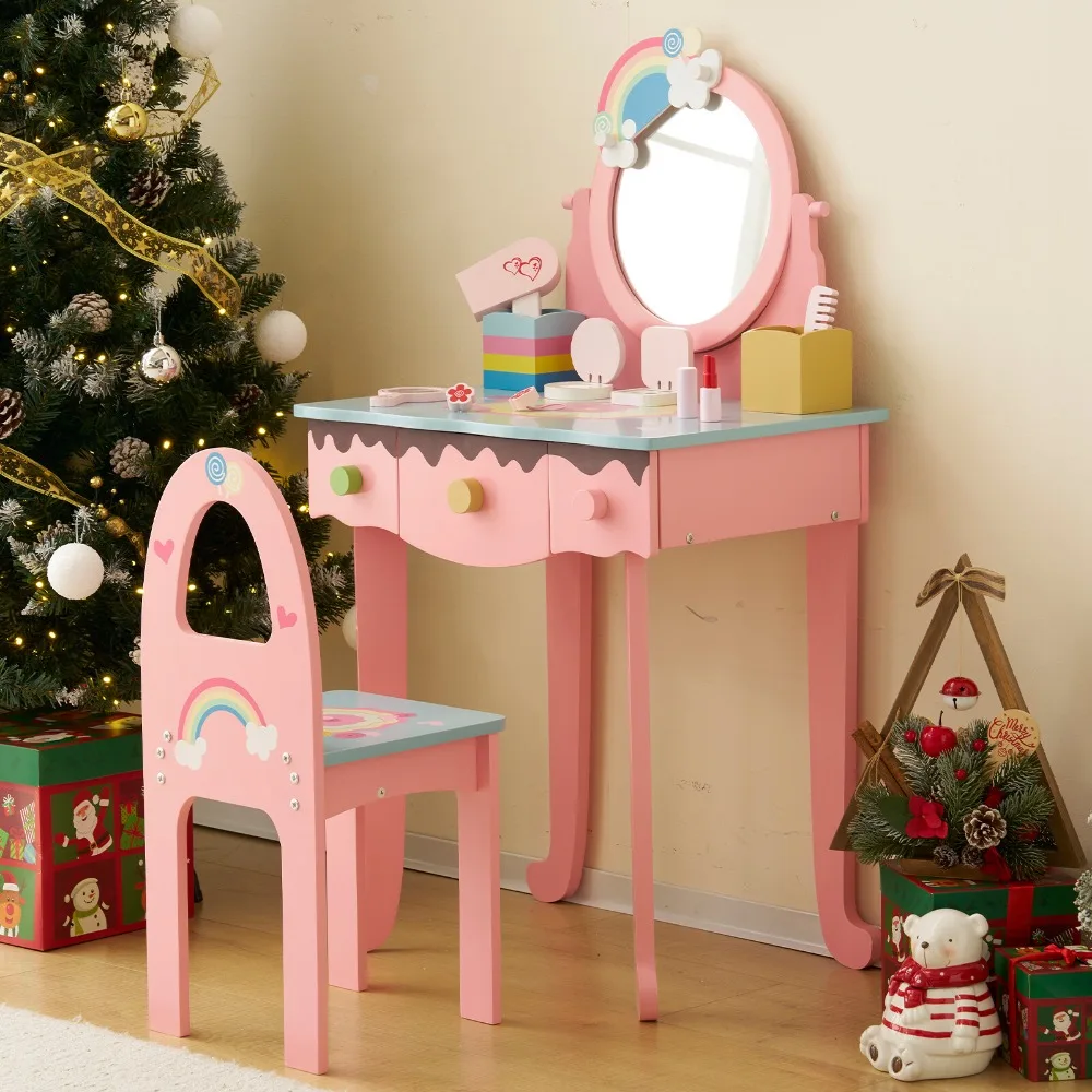 

Christmas Surprise Vanity Table with Mirror Drawers The Ideal Gift