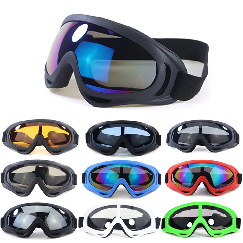 Gafas de sol antideslumbrantes para motocicleta, lentes de esquí deportivas, a prueba de viento y polvo, protección UV, 8 colores